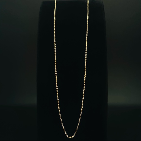 20”2.80 gr.14K Gold Solid Forzentina Cylinder Chain Necklace - Picture 15 of 17